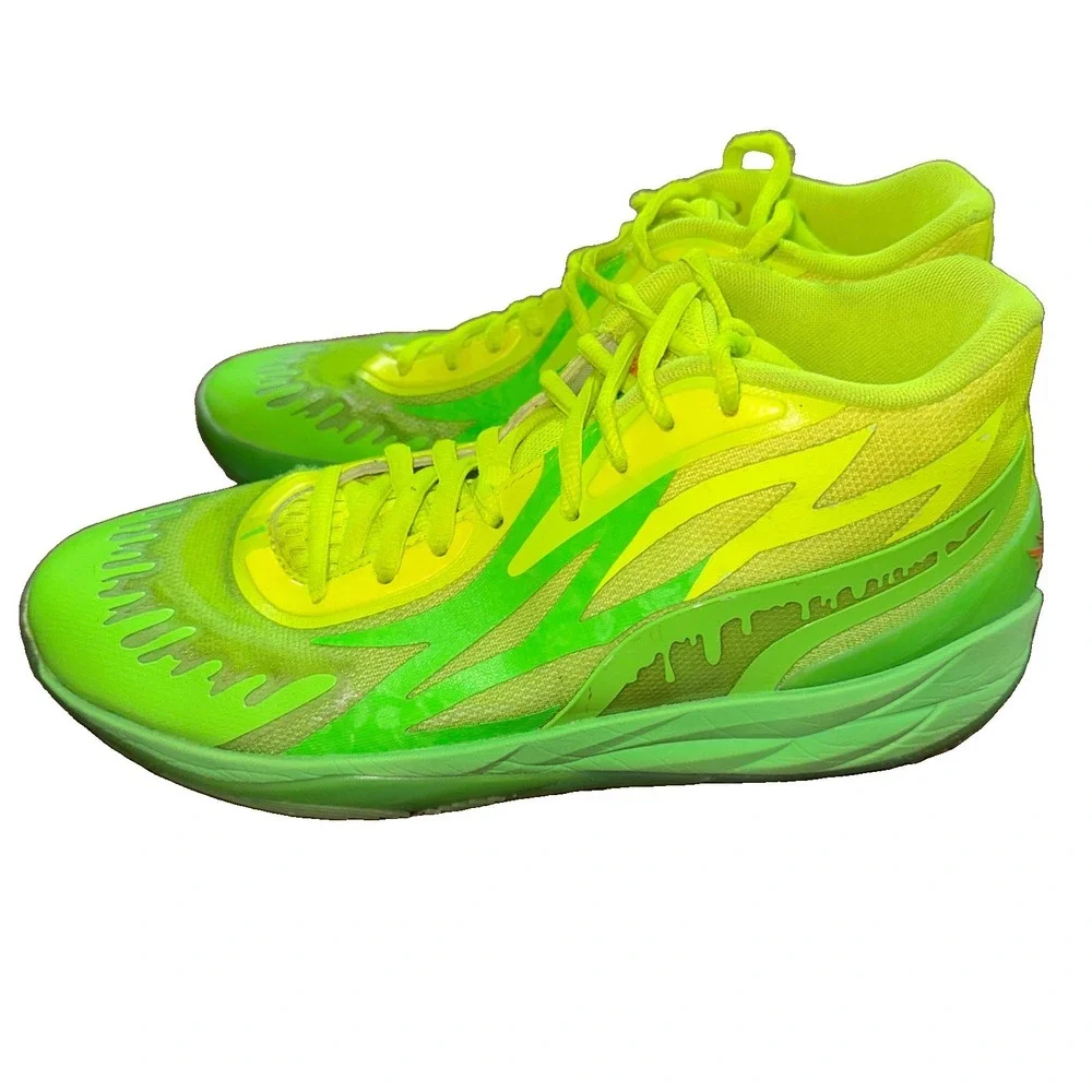 PUMA Nickelodeon x MB.02 Slime Basketball Shoes Men's Size 10.5 LaMelo Ball